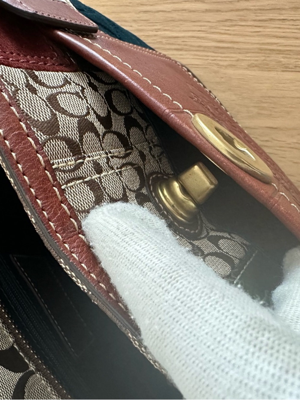 Coach Holiday Patchwork Gallery Bag - Picture 6 of 13